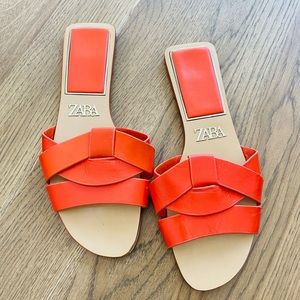 Zara sandals size 6 slip on